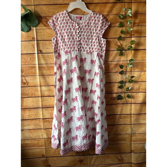 BIBA Girls Casual Kurta With Floral Print Size 10-11 NWT - Picture 1 of 6